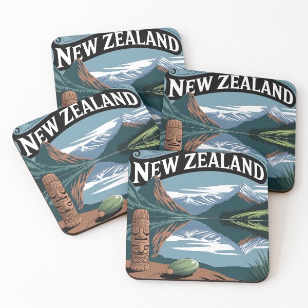 Item preview, New Zealand Travel Poster: Milford Sound, Mt Cook & Hobbiton designed and sold by LSVart.