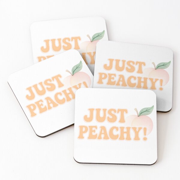 Item preview, "Just Peachy – Cute & Playful Peach-Themed Digital Art" designed and sold by Noo-Deign.