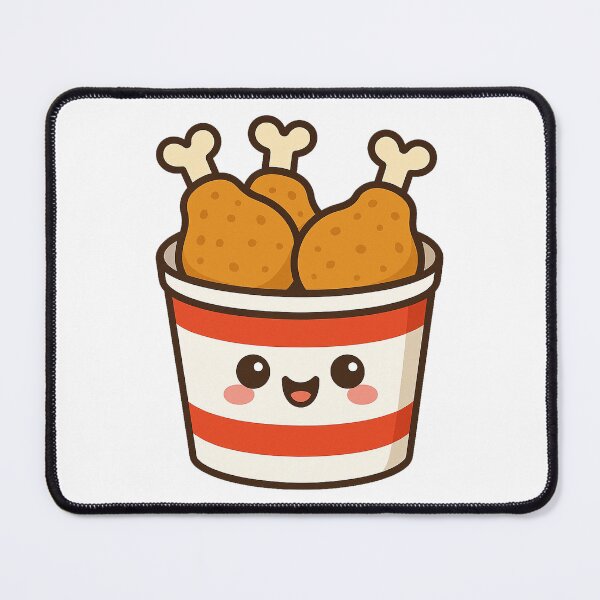 Item preview, Kawaii Fried Chicken Bucket – Cute Fast Food Art designed and sold by k3rstman1.