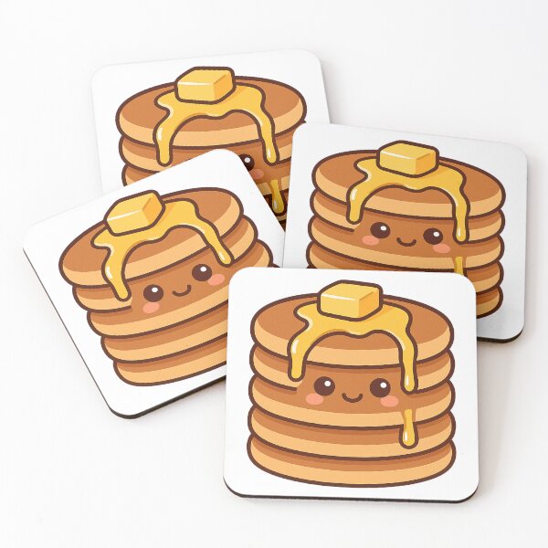 Item preview, Kawaii Pancake Stack – Cute Breakfast Food Art designed and sold by k3rstman1.