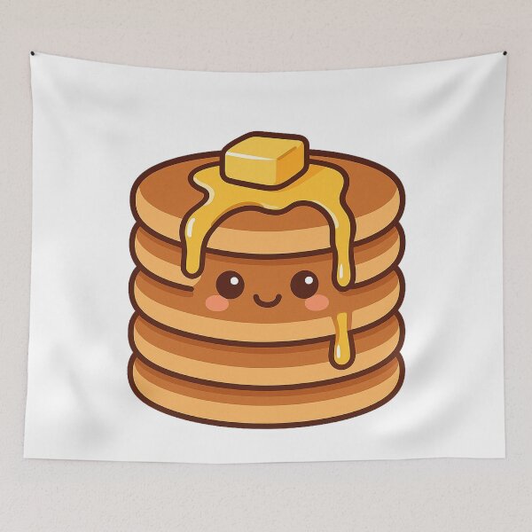 Item preview, Kawaii Pancake Stack – Cute Breakfast Food Art designed and sold by k3rstman1.