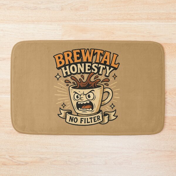 Item preview, Brewtal Honesty – Coffee Cup Pun for Caffeine Lovers designed and sold by GirlyPopped.