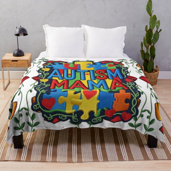 Item preview, Autism Awareness Mama Puzzle Piece Patch Design designed and sold by ArtDesignTp.
