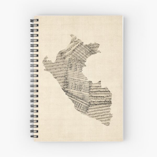 Item preview, Old Sheet Music Map of Peru Map designed and sold by ArtPrints.