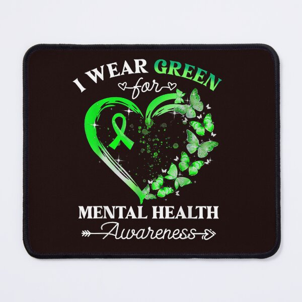 Item preview, I Wear Green For Mental Health Awareness Butterfly Heart designed and sold by 3liegy.