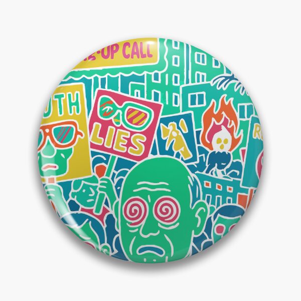 Item preview, 760 Isn’t a Channel – It’s a Wake-Up Call" Psychedelic Protest T-Shirt designed and sold by BambaKchula.