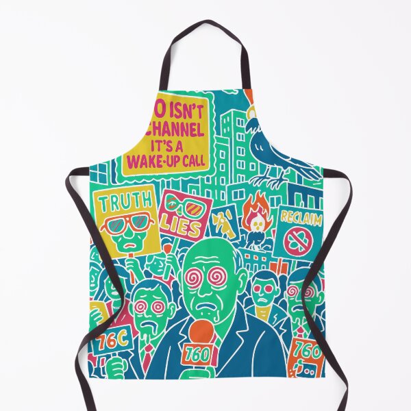 Item preview, 760 Isn’t a Channel – It’s a Wake-Up Call" Psychedelic Protest T-Shirt designed and sold by BambaKchula.