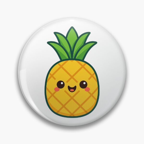 Item preview, Kawaii Pineapple – Cute Tropical Fruit Art designed and sold by k3rstman1.