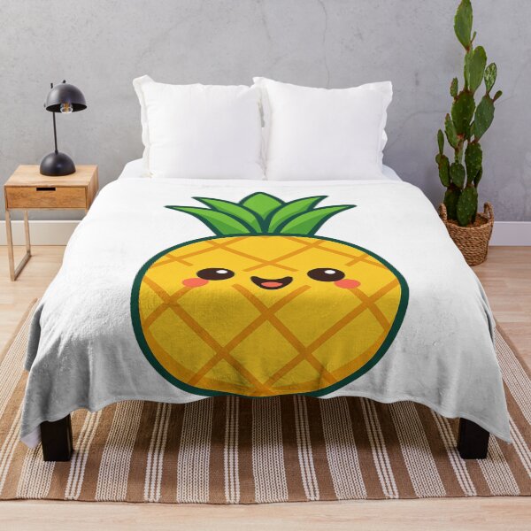 Item preview, Kawaii Pineapple – Cute Tropical Fruit Art designed and sold by k3rstman1.