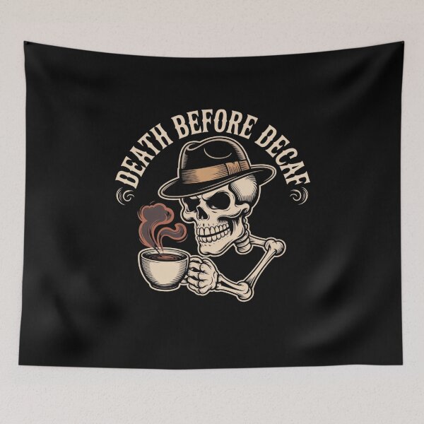 Item preview, Death Before Decaf designed and sold by Mateusz Majcherek.
