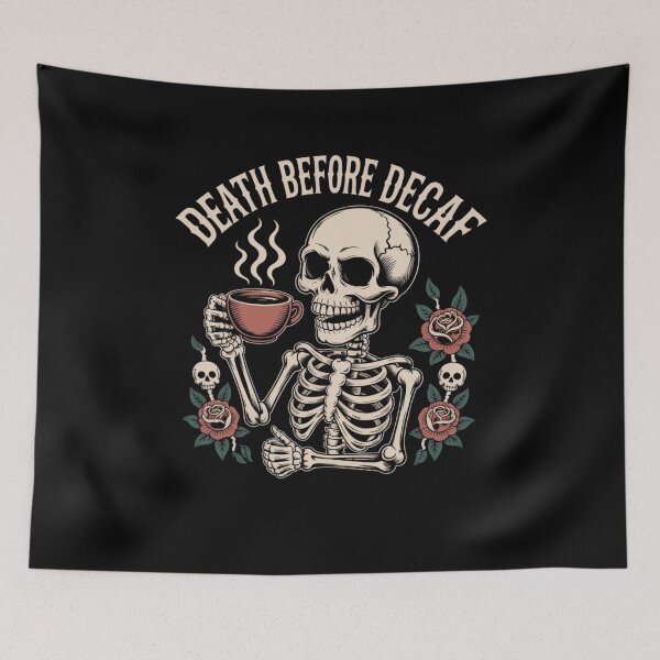 Item preview, Death Before Decaf designed and sold by Mateusz Majcherek.