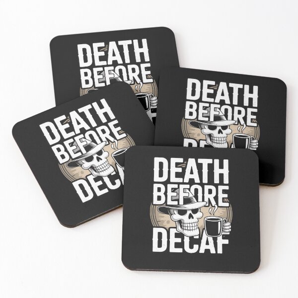 Item preview, Death Before Decaf designed and sold by Mateusz Majcherek.