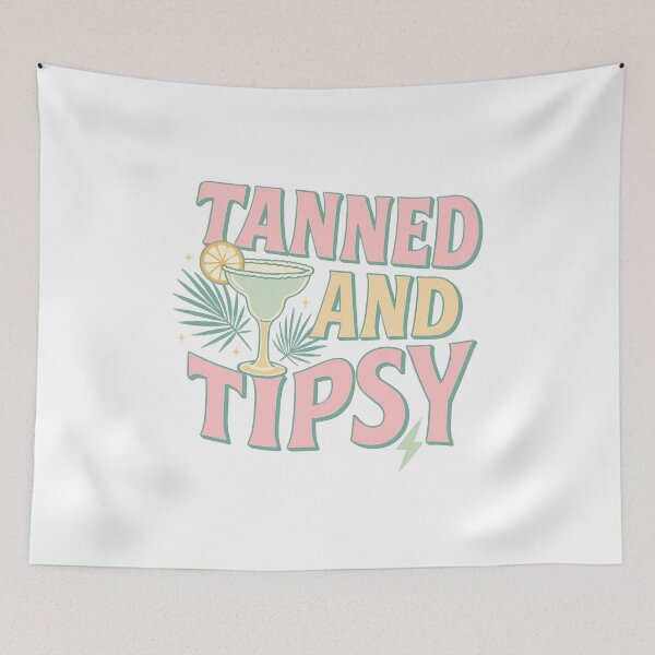 Item preview, Tan and tipsy png｜Tanned and tipsy png｜Boho summer png｜Retro summer png｜Summer vibes png｜Trendy summer png｜Tipsy cocktail png｜Hello summer designed and sold by PixelBlooming.