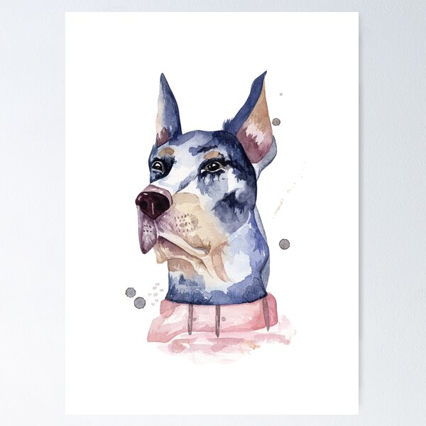 Artikelvorschau, Blauer Dobermann entworfen und verkauft von KJartboutique.