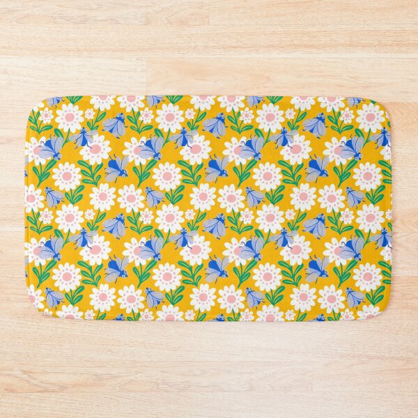 Item preview, Cute Flies and Daisies – Whimsical Insect Flower Pattern designed and sold by Itouchedabee.