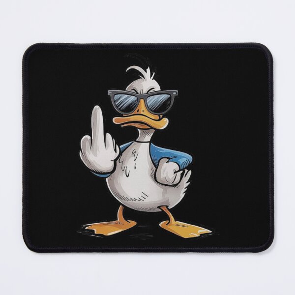 Item preview, Rude Duck Cartoon with Sunglasses Funny Middle Finger Humor Art designed and sold by love3617.