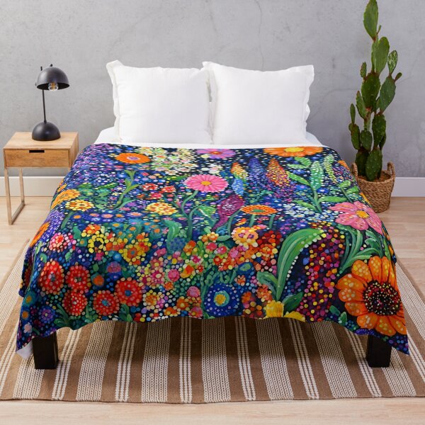 Item preview, Bright Floral Garden with Polka Dots designed and sold by Neika Shimm Designs.