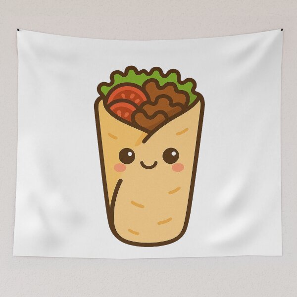 Item preview, Kawaii Doner Kebab – Cute Street Food Art designed and sold by k3rstman1.