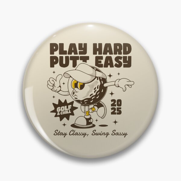Item preview, Play Hard Putt Easy - Cool Golf Cartoon Character designed and sold by adipra.