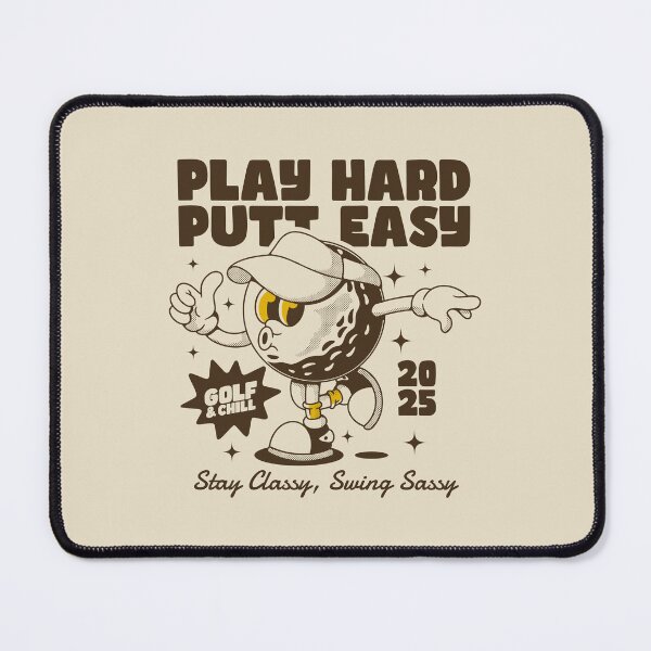 Item preview, Play Hard Putt Easy - Cool Golf Cartoon Character designed and sold by adipra.
