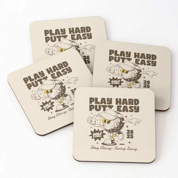 Item preview, Play Hard Putt Easy - Cool Golf Cartoon Character designed and sold by adipra.