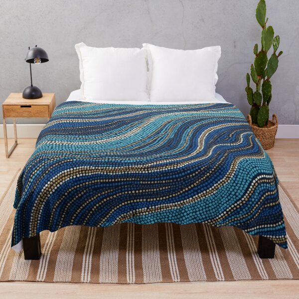 Item preview, Arte de puntos de inspiración aborigen: con olas del océano designed and sold by GrinGalore.