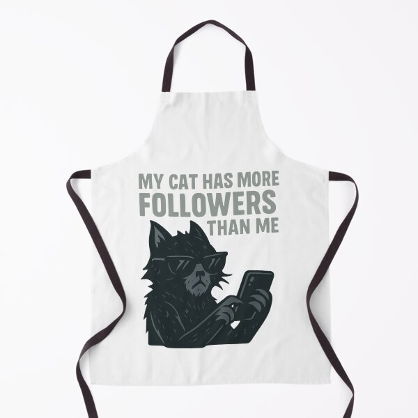 Item preview, My Cat Has More Followers Than Me – Funny Cat Meme Shirt designed and sold by Elfonso.