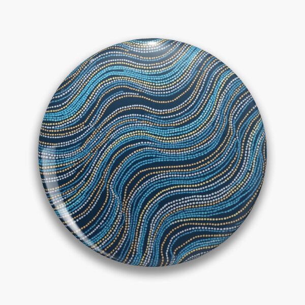 Item preview, Arte de puntos de inspiración aborigen - Abstracto con ondas designed and sold by GrinGalore.