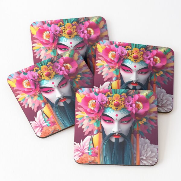 Item preview, Vibrant Art Portrait with Floral and Cultural Elements designed and sold by Artessie.