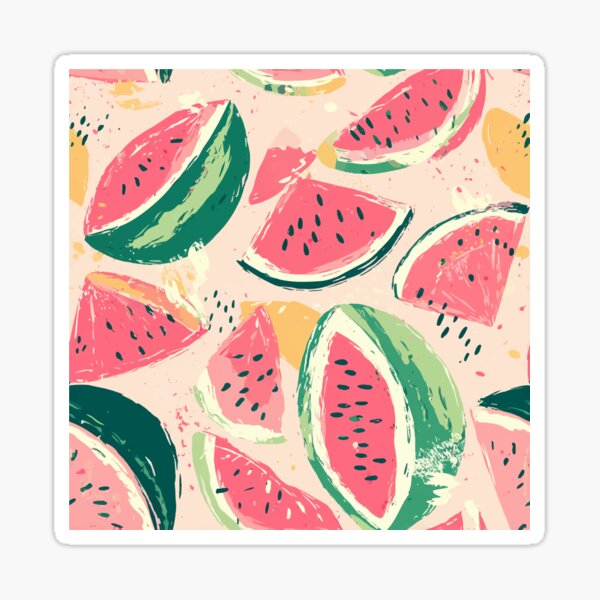 Artikel-Vorschau von Nahtloses Sommer-Wassermelonenmuster – saftig und lustig!, designt und verkauft von ajurnaya.
