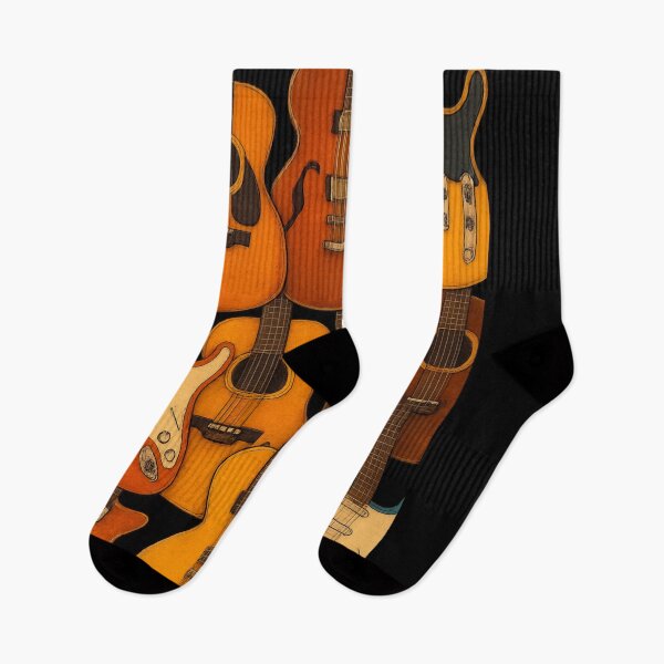 Item preview, Guitar Crowd: A Bluesy Mix of Shapes and Colors designed and sold by Neonyx2020.