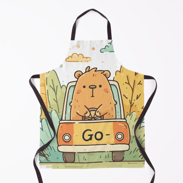 Item preview, Capybara in a Car – "Go!" Motivational Cute Animal Art designed and sold by Moss and Moon Studio.