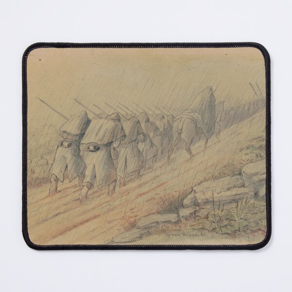 Item preview, Troops walking under the rain designed and sold by 19th Century in Color.