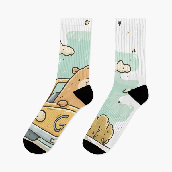 Item preview, Capybara in a Car – "Go!" Motivational Cute Animal Art designed and sold by Moss and Moon Studio.