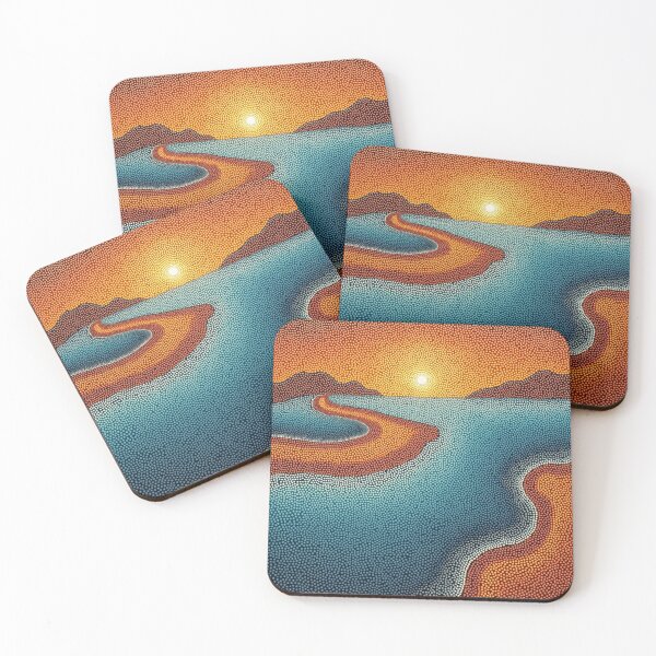 Item preview, Arte de puntos de inspiración aborigen: un hermoso atardecer designed and sold by GrinGalore.