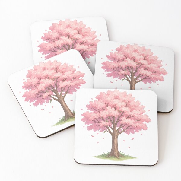 Artikelvorschau, Kirschblütenbaum im Anime-Stil PNG – Transparente Sakura-Kunst für Aufkleber, Shirts und Wandkunst entworfen und verkauft von Chaiyapreuk .
