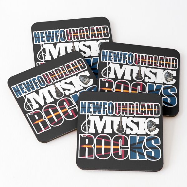 Item preview, NEWFOUNDLAND MUSIC ROCKS DESIGN - ON BLACK designed and sold by JRM Tees & More Store.