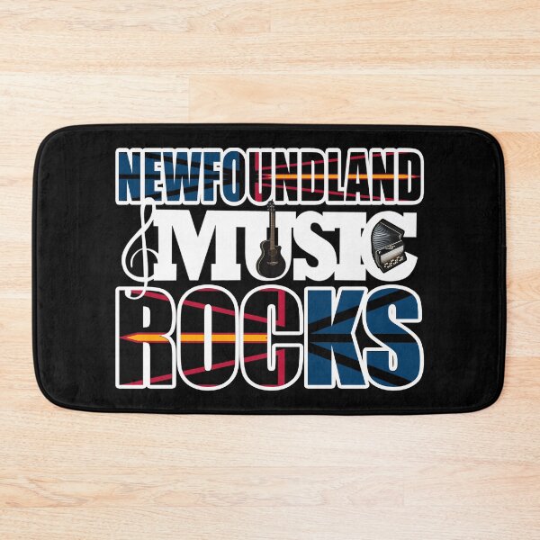 Item preview, NEWFOUNDLAND MUSIC ROCKS DESIGN - ON BLACK designed and sold by JRM Tees & More Store.