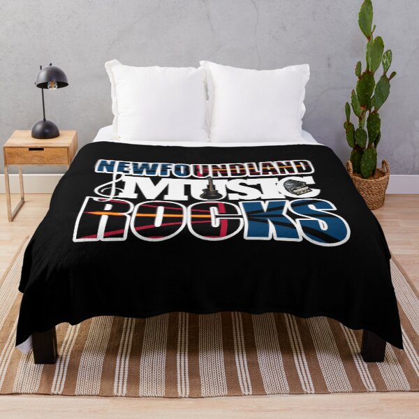 Item preview, NEWFOUNDLAND MUSIC ROCKS DESIGN - ON BLACK designed and sold by JRM Tees & More Store.