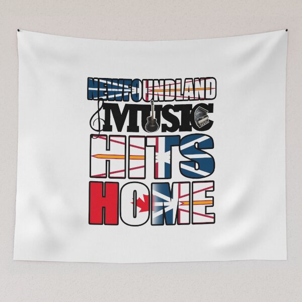 Item preview, NEWFOUNDLAND MUSIC HITS HOME DESIGN - ON WHITE designed and sold by JRM Tees & More Store.