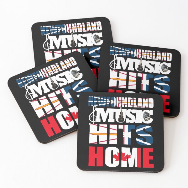 Item preview, NEWFOUNDLAND MUSIC HITS HOME DESIGN - ON BLACK designed and sold by JRM Tees & More Store.