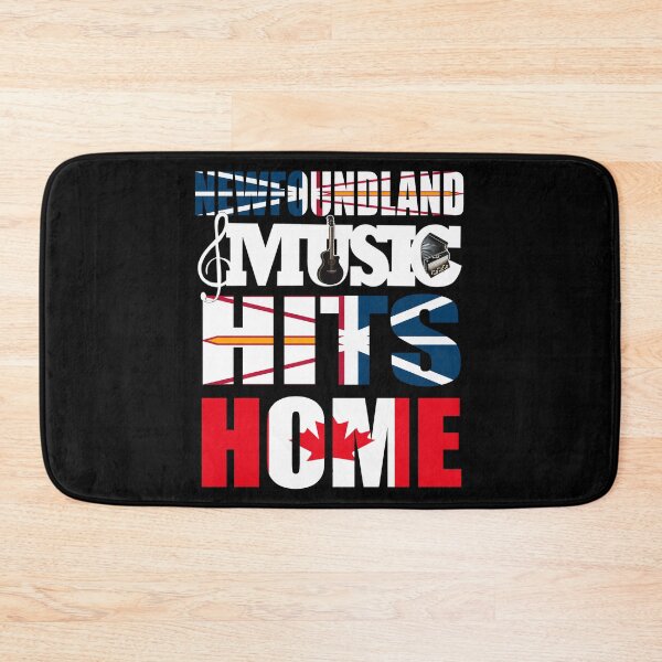 Item preview, NEWFOUNDLAND MUSIC HITS HOME DESIGN - ON BLACK designed and sold by JRM Tees & More Store.