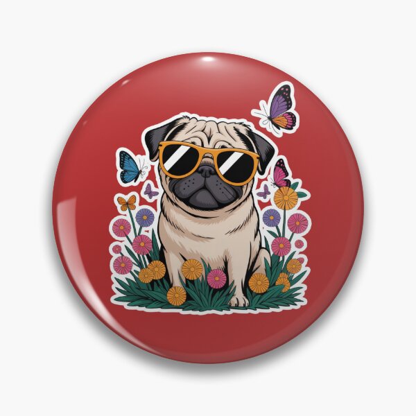 Item preview,  A Cool Pug Water Colour illustration designed and sold by ZooStateofMind.