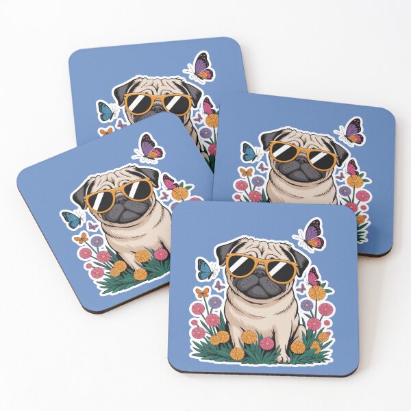 Item preview,  A Cool Pug Water Colour illustration designed and sold by ZooStateofMind.