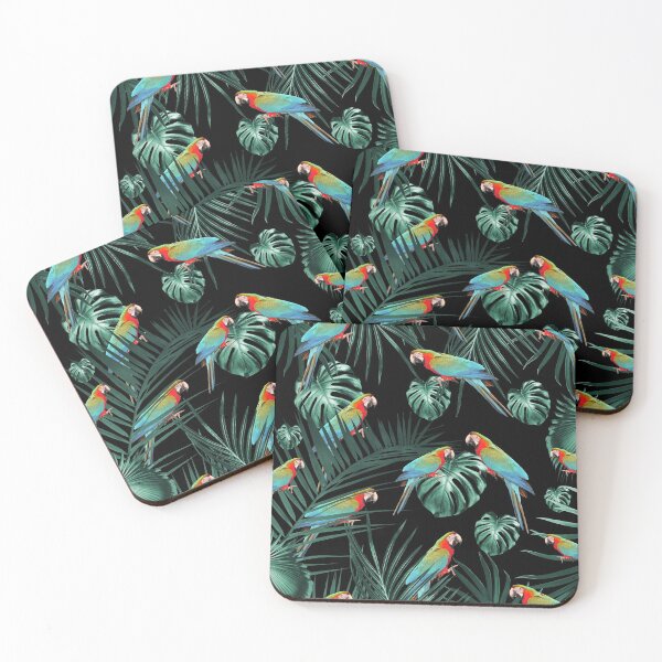 Item preview, Parrots in the Tropical Jungle Night #2 #tropical #decor #art designed and sold by Anita's & Bella's Art.