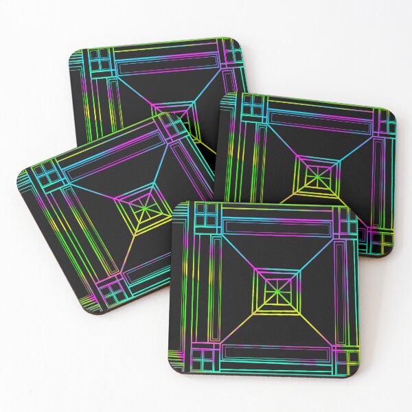 Item preview, Neon rainbow tech grid designed and sold by Sleekfox02356.