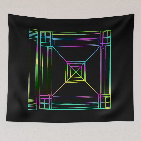 Item preview, Neon rainbow tech grid designed and sold by Sleekfox02356.