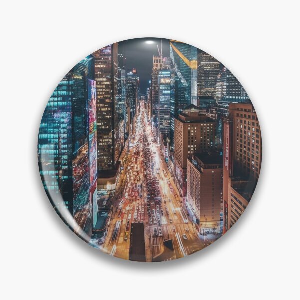 Item preview, Bustling nightlife city designed and sold by MiraCleAI.