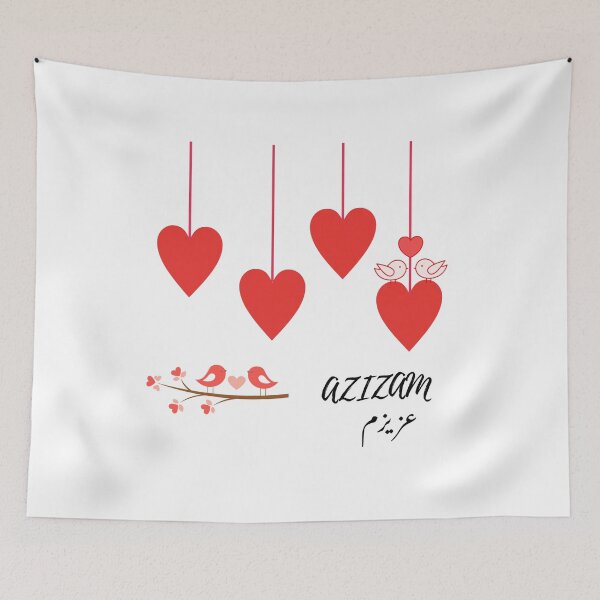 Item preview, Azizam Love Design – Persian Romantic Hearts and Birds designed and sold by MoonaMoona.