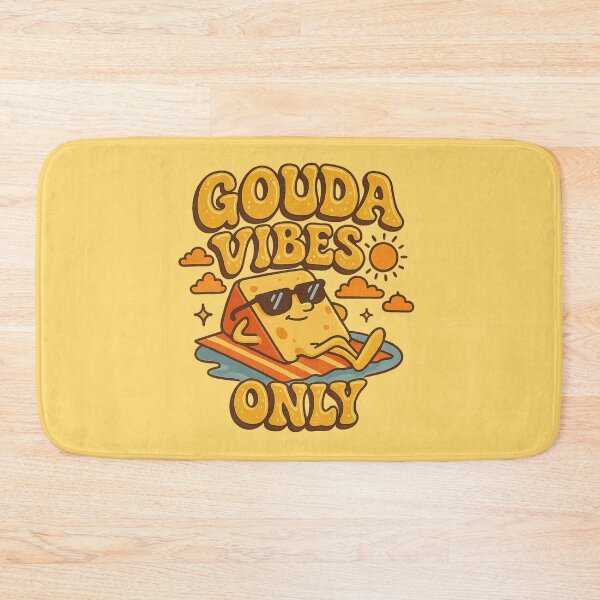 Item preview, Gouda Vibes Only – Funny Summer Cheese Pun designed and sold by GirlyPopped.